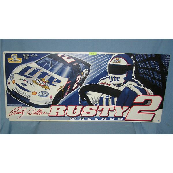 Rusty Wallace Miller Beer Nascar store display sign