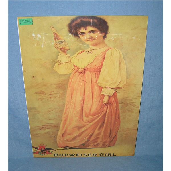 Budweiser Girl  retro style advertising sign