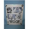 Image 1 : Woof multiple dog display sign retro style advertising sign