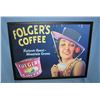 Image 1 : Folger's coffee framed  retro style advertising sign