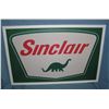 Image 1 : Sinclair Gasoline framed  retro style advertising sign