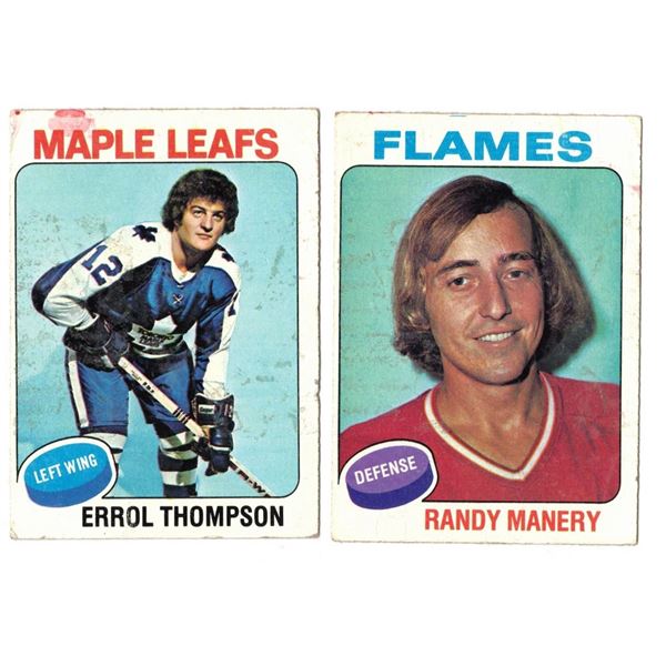 1975-76 O-Pee-Chee #114 Errol Thompson Rookie Card and #44 Randy Manery