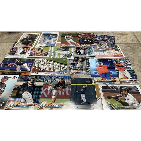 Miami Marlins Baseball Cards as shown