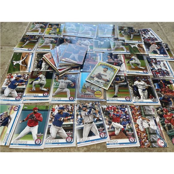 Texas Rangers Baseball Cards as shown