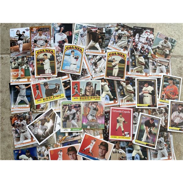 San Francisco Giants Baseball Cards as shown