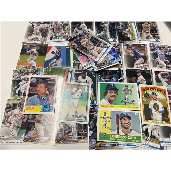 Kansas City Royals Baseball Cards as shown