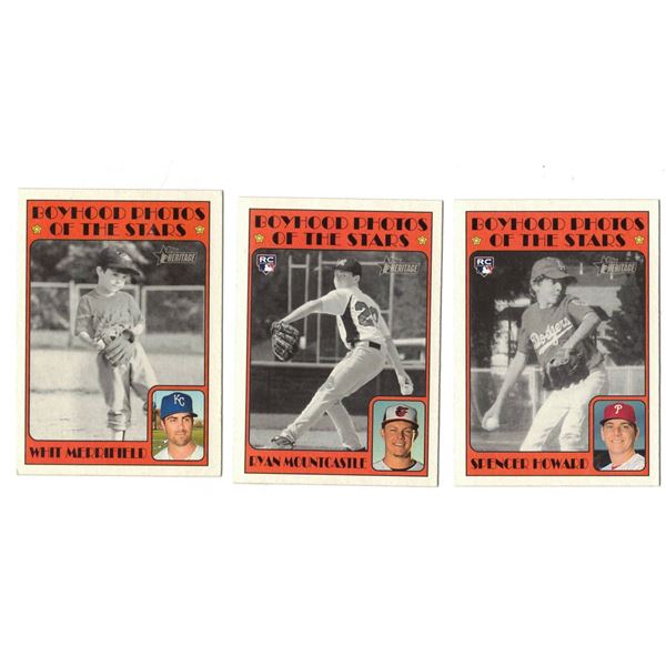 Boyhood photos of the stars baseball cards