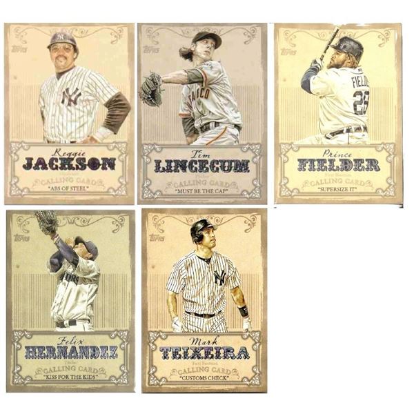 2013 Topps Calling Cards Baseball Trading Cards - FIVE CARDS