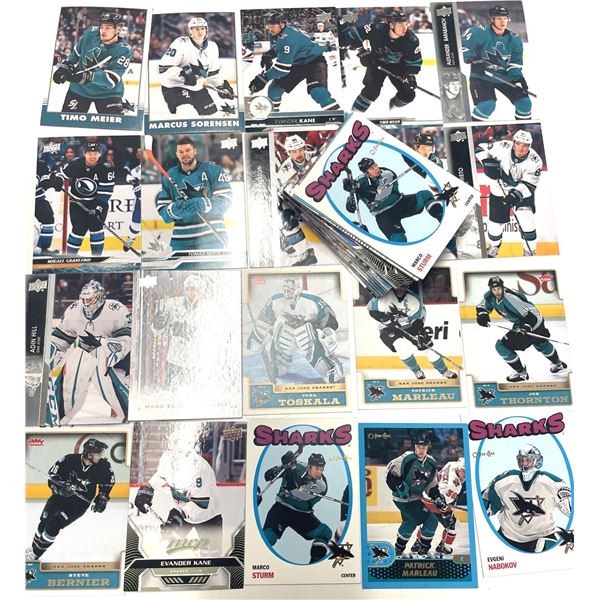 San Jose Sharks Hockey Cards as shown