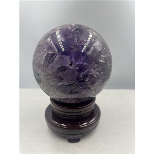 440 MM CIRCUMFERENCE (136 MM DIAMETER) AMETHYST CRYSTAL SPHERE