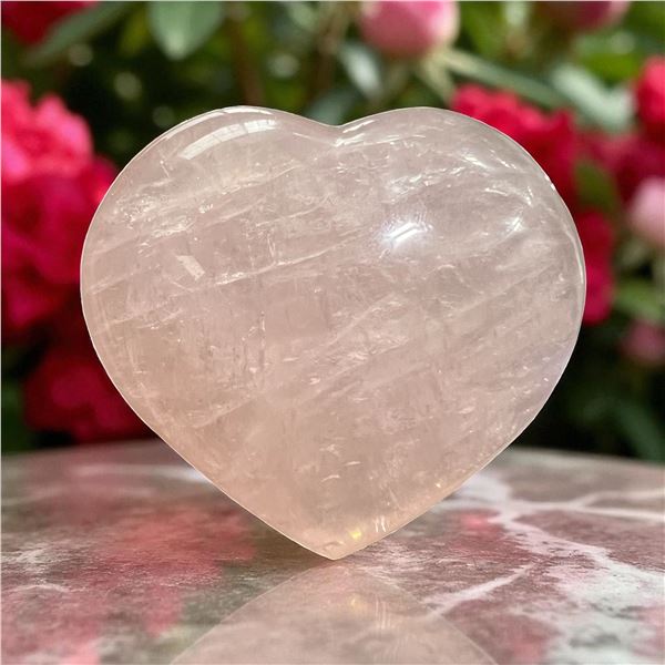 2.7 INCH ROSE QUARTZ HEART