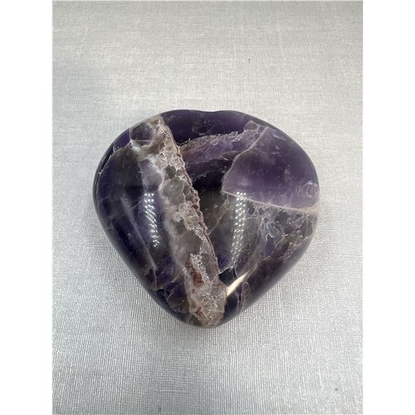 2.2 inch Amethyst Chevron Heart