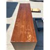 Image 6 : Satin Walnut 9 Drawer Lowboy Dresser Approx: 72 x 18 & 30"T