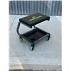Image 1 : Rolling Garage / Shop Stool with bottom Shelf Storage