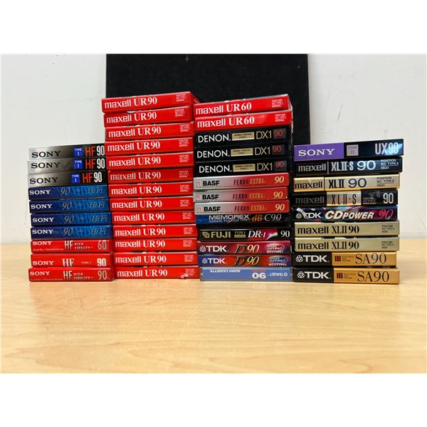 45 New / Sealed Blank Cassette Tapes - see all photos