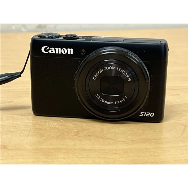 Canon Power Shot S120 WIFI Digital Camera - has battery. NO Charger, not tested.