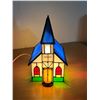 Image 1 : Nice Stained Glass Table Lamp - Works but needs new bulb - Approx: 7 x 5.5 & 9.75"T