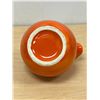 Image 7 : Vintage Orange Ball Jug / Handled Pitcher - Possibly Homer Laughlin 7.5"T