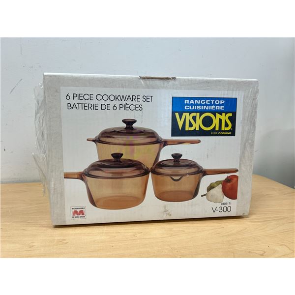 New Sealed Corning Visions Cookware Set - see photos for details