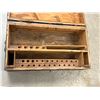 Image 3 : Antique Wooden Tool Box - Large approx: 32x18 & 10.25"T