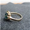 Image 3 : 10K Yellow Gold and green stone (Emerald?) vintage ring - see description and photos