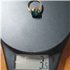Image 4 : 10K Yellow Gold and green stone (Emerald?) vintage ring - see description and photos