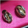 Image 2 : 14K Yellow & White gold earrings.  Marked 14K on posts.  Very nice!