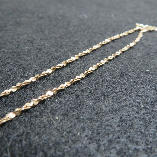 10K Yellow Gold chain.  Marked 10K on clasp.   Approx length 17"  Beautiful!