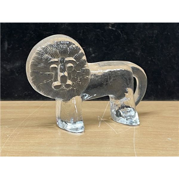 Swedish Kosta Boda Lion Paperweight 4"