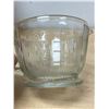 Image 2 : 3 Vintage Measuring Cups - Pyrex Dry Measure & 2 Embossed Clear Glass - see photos