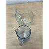 Image 5 : Saphire Blue Fire King Embossed Measuring Cup & Hazel Atlas 2 cup embossed Measure