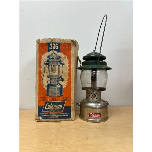 Vintage Coleman 236 Lantern with Box - box is rough - not tested, see all photos