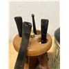 Image 5 : Vintage Humidor / Pipe Stand & 4 Pipes - please see all photos