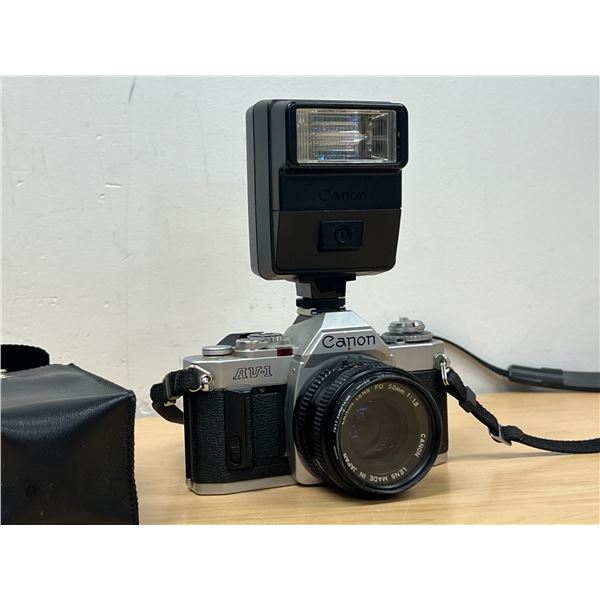 Canon AV-1 Film Camera & accessories - not tested, see all photos