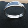 Image 2 : Stunning 950 Silver & stone (Sodalite or Lapis??) bracelet with hinge - see description and photos