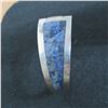Image 3 : Stunning 950 Silver & stone (Sodalite or Lapis??) bracelet with hinge - see description and photos