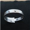 Image 4 : Stunning 950 Silver & stone (Sodalite or Lapis??) bracelet with hinge - see description and photos