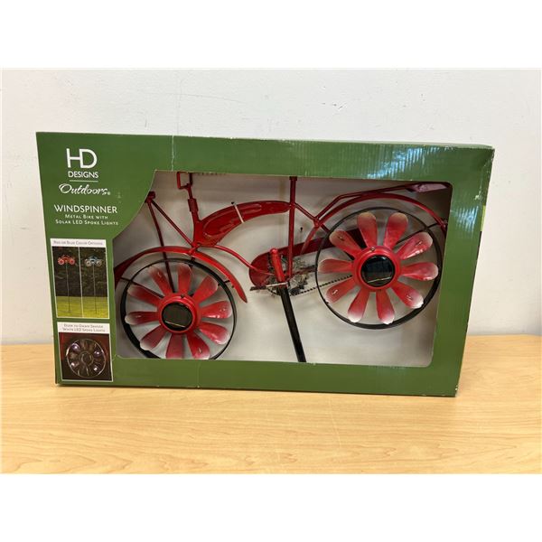 Windspinner Metal Bike with Solar LED Spoke Lights - see all photos for size and details