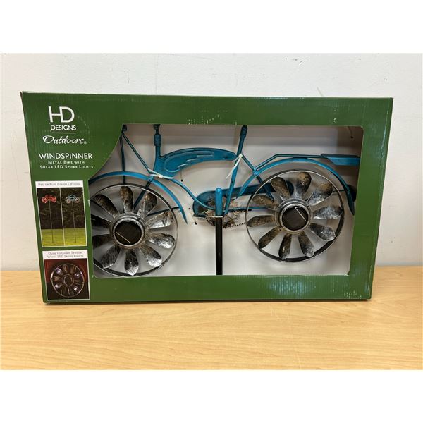 Windspinner Metal Bike with Solar LED Spoke Lights - see all photos for size and details
