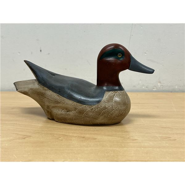 Gary Lowenthal 9" Green Wing Teal Duck Decoy