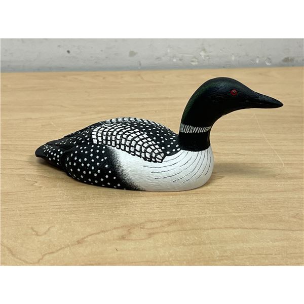 J.B Garton Common Loon 7" Duck Decoy Wood Sculpture