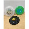 Image 1 : 3 Frisbees - Batman / Heat wave (changes color) and Green/Blue Wham-O