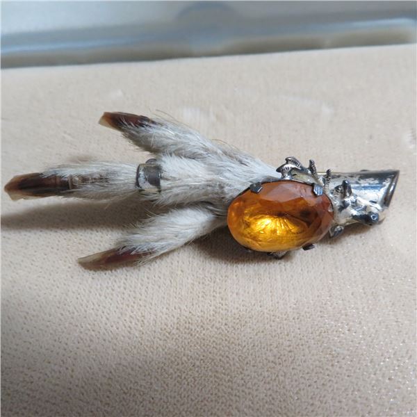Antique Sterling Ward Brothers Scottish Grouse Foot Pin.  So unique!