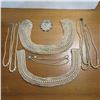 Image 1 : Antique & Vintage Pearl lot.  Includes 5 necklaces, 2 collars & a patch