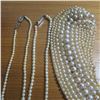Image 3 : Antique & Vintage Pearl lot.  Includes 5 necklaces, 2 collars & a patch