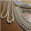 Image 4 : Antique & Vintage Pearl lot.  Includes 5 necklaces, 2 collars & a patch