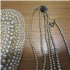 Image 9 : Antique & Vintage Pearl lot.  Includes 5 necklaces, 2 collars & a patch