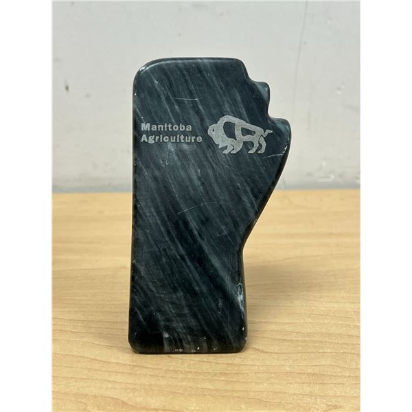 Artist Signed Manitoba Agriculture Soapstone 5"T 3"W