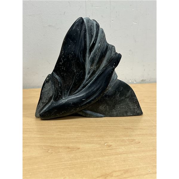 Unusual Soapstone Sculpture - Approx: 8.25"W 7.25"T