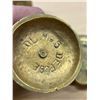 Image 7 : Antique French Brass Smoking Set (ashtray 5") - see all photos for details